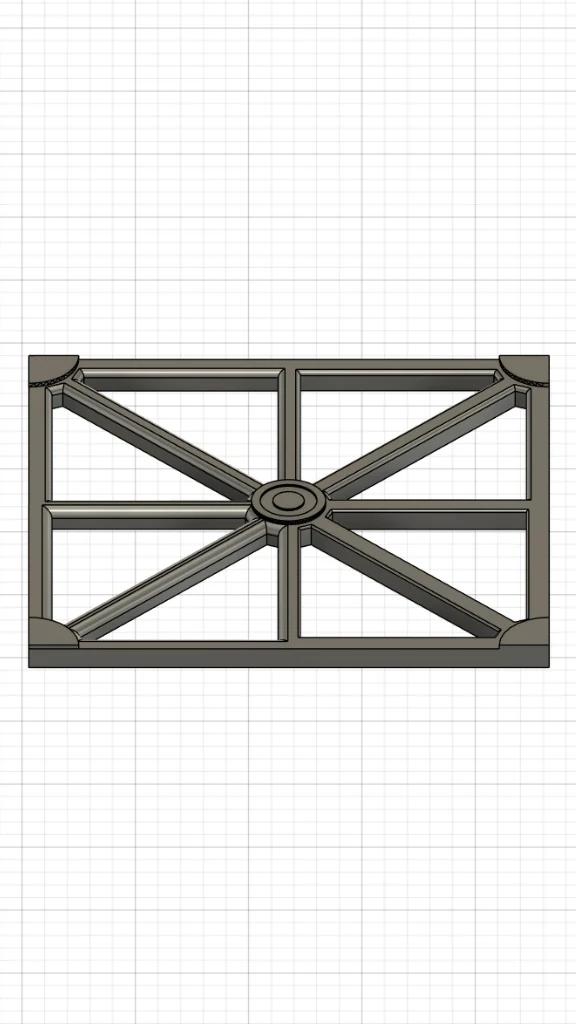 Diseño en CAD de una rejilla de ventana
